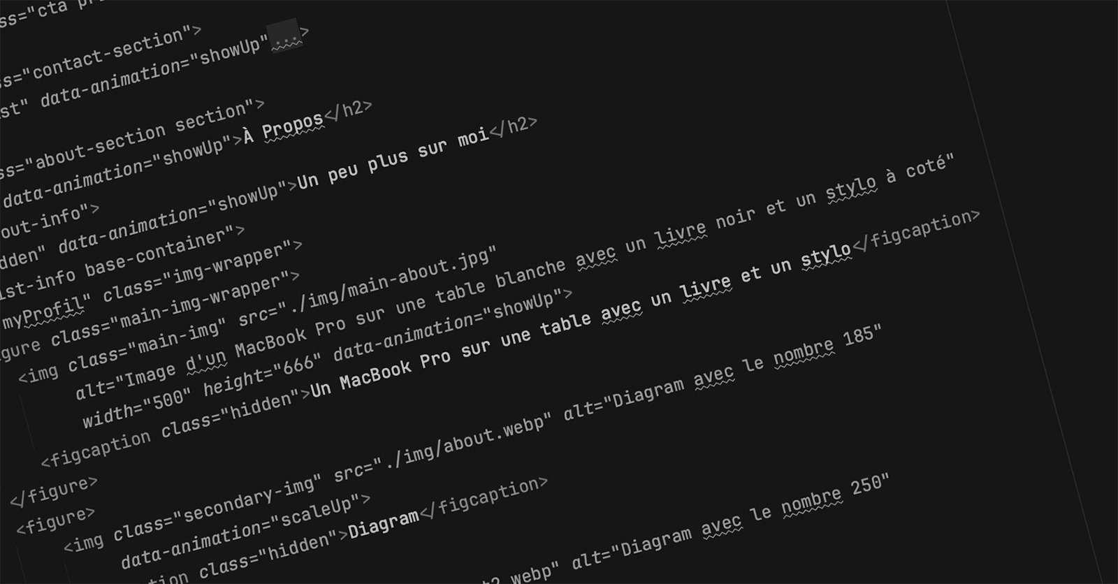 code HTML dans un éditeur de texte